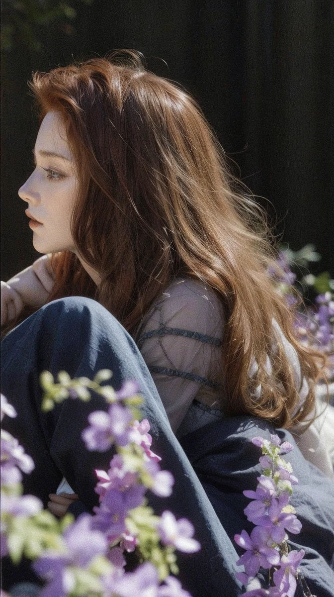 Redhead with pale braids eclipse