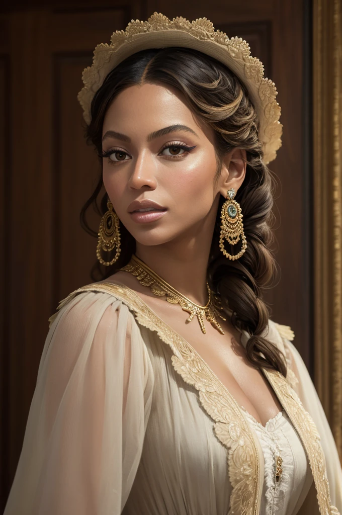 Create a painting of Beyoncé in the 19th century