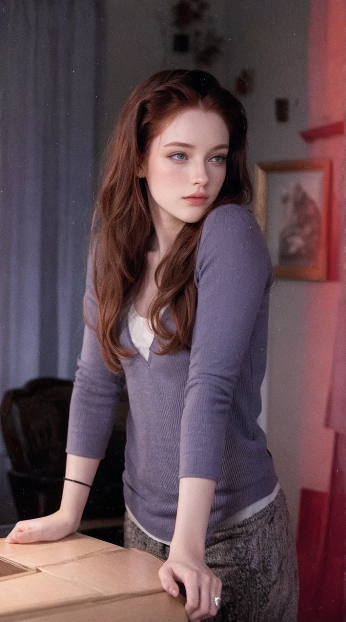 Redhead with pale braids eclipse
