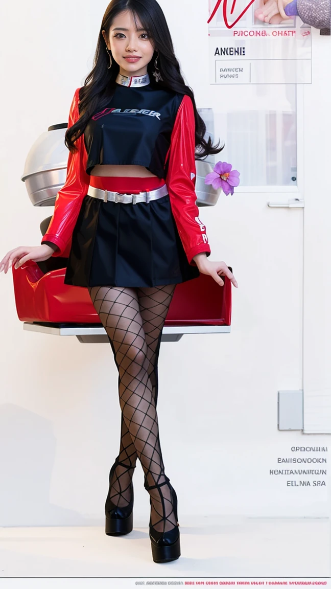 ((masterpiece)),(((Highest quality))),((Character design sheet)),Thin thighs,Long legs,wearing black fishnet tights:1.5,The best smile:1.5,Full Body Shot:1.5,masterpiece, Highest quality, One Girl, Elaina_(May_no_gossip), Silver Hair, Purple eyes, Long Hair,