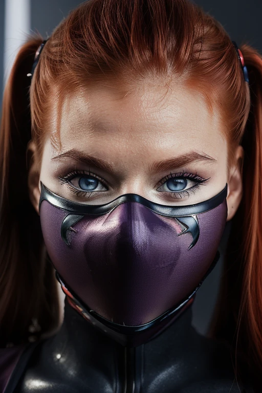 ((Masked)) (best quality), high resolution,Asuka Langley Soryu, Beautiful Pretty Mixed German Babe, (Beautiful face), sexy lips, Auburn Twin Tails Ginger Hairs, intense gaze, dark blue detailed beautiful eyes, combine realism and anime influence, (dynamic pose), aeroplane, red plugsuit,
