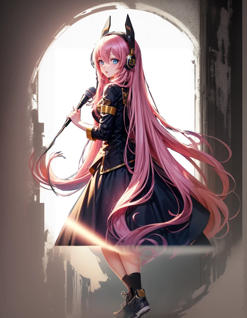 Adding hair, Adding the skirt, head,And adding headphones, No background