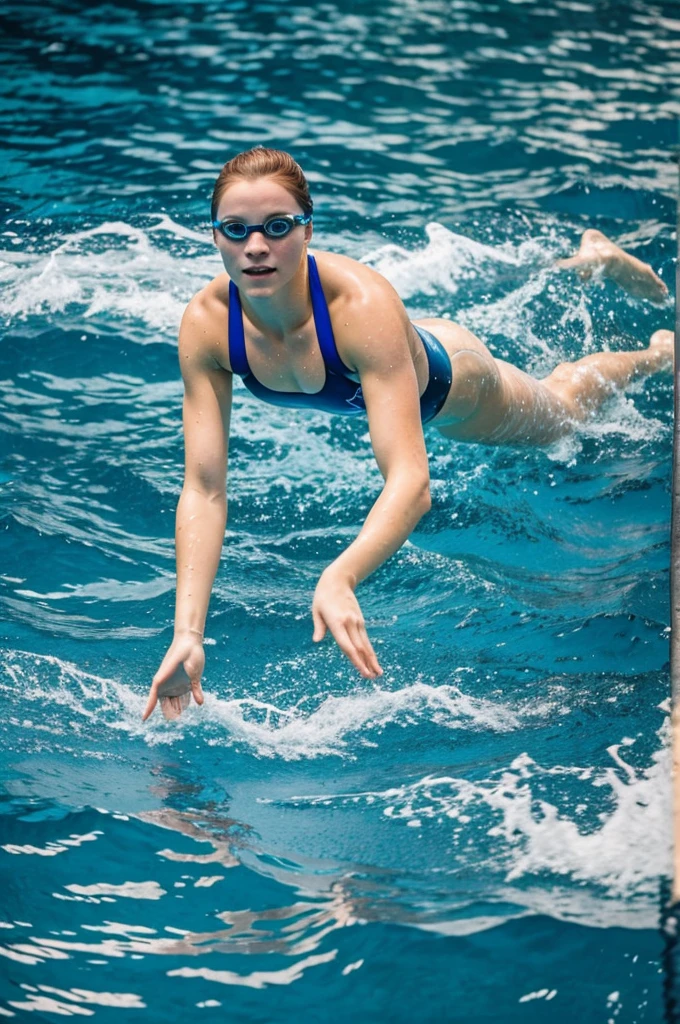 Emma Myers swimming