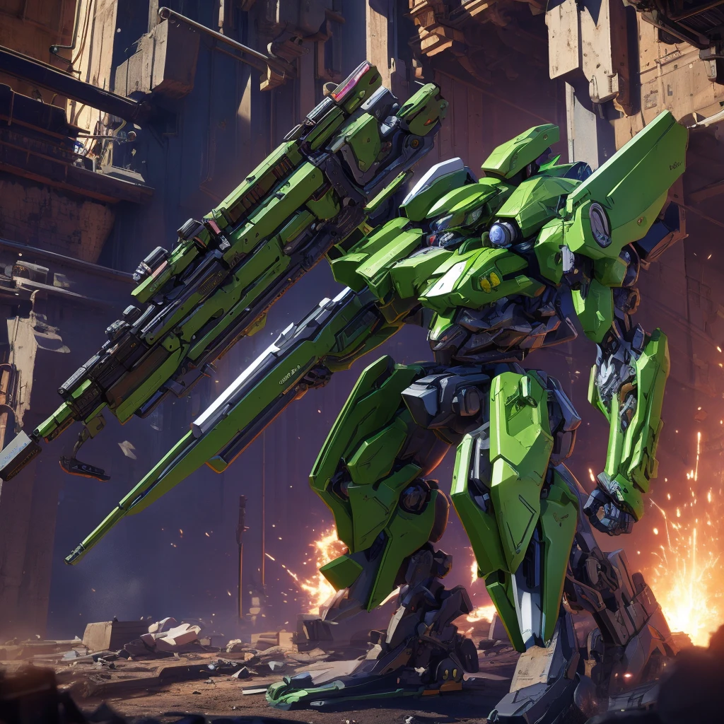 Biological mech holding a medium sized shotgun. The twig-looking thrusters on its back.(A more rounded and smooth body shape, green shield made from a snake: 1). Carried two spare weapons, a closed-barreled shotgun and a heavy-caliber pistol. Extremely detaild, intricate, 8K, HDR, naturallight, cinematic lighting, masterpiece-anatomy-perfect, ultra HD, Space Combat, Battlefield, Unreal Engine, RAW photo, metallic, professional, ultra-fine painting, perfect body proportions, anatomically correct, uhd, real texture material, Anti-Aliasing, FKAA, TXAA, RTX, SSAO, Post Processing, Post Production, Tone Mapping, CGI, VFX, SFXHyper maximalist, Volumetric, ultra photorealultra-detailed intricate details.