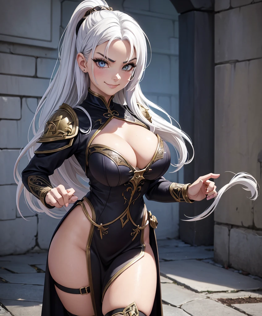 (((Single character image.))) (((1girl))) (((Luxurious white hair and sexy smirk.))) (((18 years old.))) (((18yo.))) (((Cute smirk.))) (((Big tits.))) (((Sexy outfit.))) Looks like a powerful female character for Dungeons & Dragons. Looks like a fierce female medieval fantasy gladiator. Detailed expression. Lots of personality. Looks very imposing and sinister. Looks like a powerful, muscular female gladiator for Dungeons & Dragons. Looks fierce, dangerous and deadly. Looks very dominant. Dressed in traditional medieval fantasy attire. A single character portrait, fantasy art, fantasy attire, attractive, muscular, powerful body, detailed muscles, youthful, woman in her early 20’s, (((intense, serious stare))), female warrior, powerful, dangerous, (((intense stare))), revealing armor, gorgeous face, Dungeons & Dragons character portrait, intricate details, ultra detailed, ultra detailed clothes, epic masterpiece, ultra detailed, intricate details, award winning, fantasy art concept masterpiece, trending on Artstation, digital art, unreal engine, 8k, ultra HD, centered image best quality:1.0,hyperealistic:1.0,photorealistic:1.0,madly detailed CG unity 8k wallpaper:1.0,masterpiece:1.3,madly detailed photo:1.2, hyper-realistic lifelike texture:1.4, picture-perfect:1.0,8k, HQ,best quality:1.0, Goth fashion sense for a fantasy setting.,

 best quality:1.0,hyperealistic:1.0,photorealistic:1.0,madly detailed CG unity 8k wallpaper:1.0,masterpiece:1.3,madly detailed photo:1.2, hyper-realistic lifelike texture:1.4, picture-perfect:1.0,8k, HQ,best quality:1.0,


