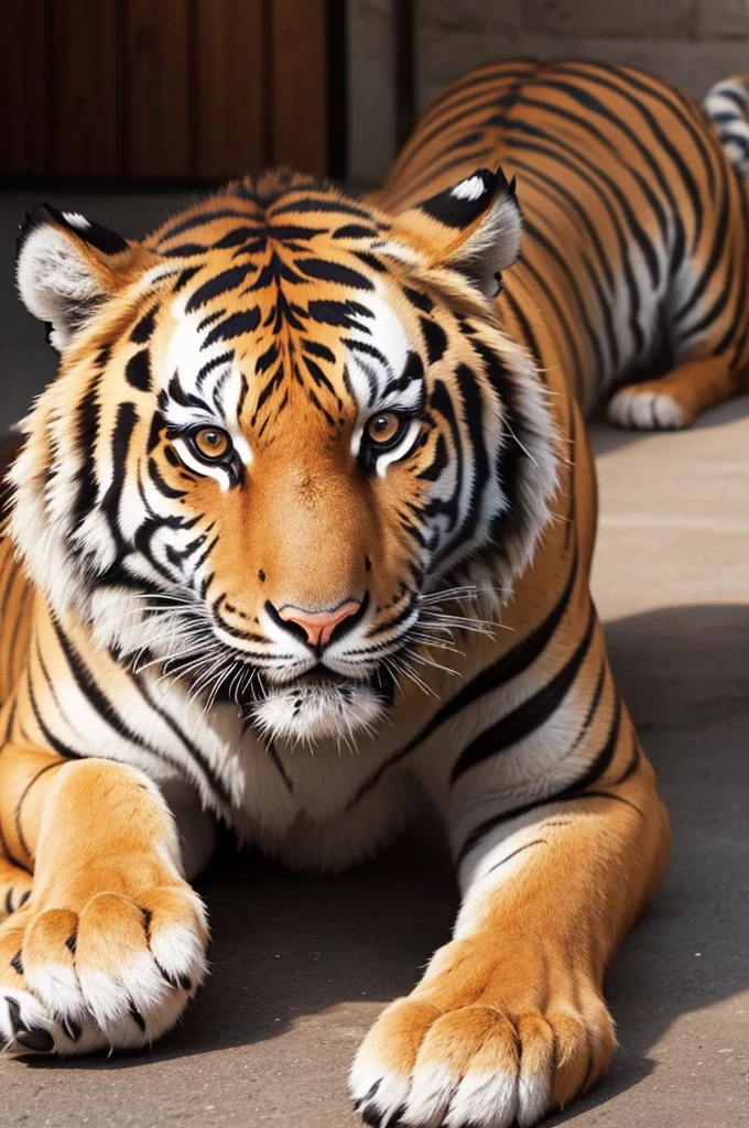 Create an image of a Tiger wearing an I LOVE YOU shirt
