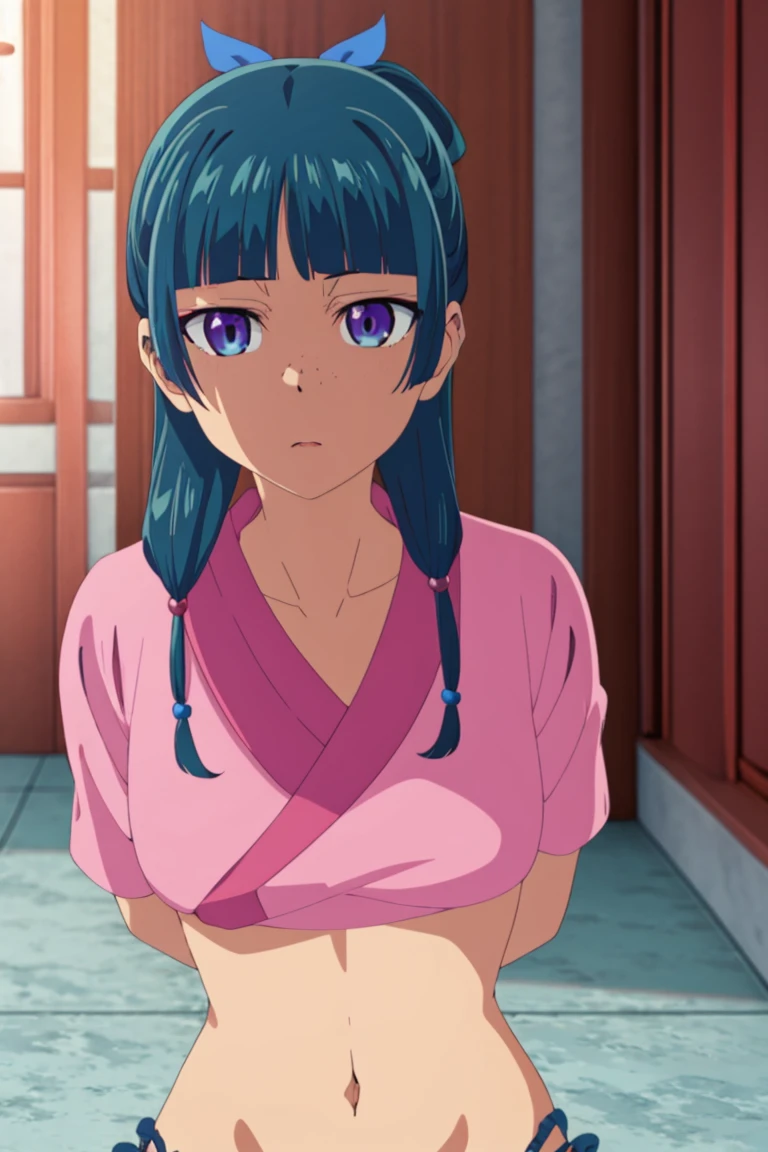, yellow hair, blue eyes, ponytail, hair ribbon, medium breast,
BREAK bikini top sitting on a bed with a pink towel over her shoulder and a pink shirt over her shoulder, соски, половые губы,
BREAK looking at viewer,standing,leaning forward, (arms behind back:1.2), pov, nsfw, provocative, nervous, embarrassed, blushing,
BREAK indoors, classroom,
BREAK (masterpiece:1.2), best quality, high resolution, unity 8k wallpaper,NSFW ,(illustration:0.8), (beautiful detailed eyes:1.6), extremely detailed face, perfect lighting, extremely detailed CG, (perfect hands, perfect anatomy),