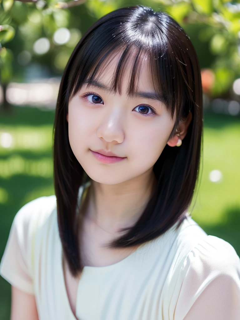 , (japanese Famous idol:1.4) (1cute girl:1.4) (very young face:1.4) best quality, face focus, soft light, ultra high res, (photorealistic:1.4), RAW photo, 1japanese girl, solo, cute, (pupil, lights in the eyes), detailed cute face, (small chest),(high resolution detail of human skin texture), Damask Shirt Dress, (portrait)