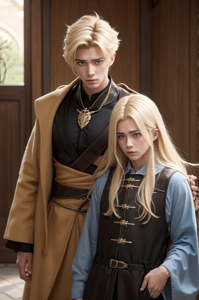 epinikion with blond heir siting on the bad