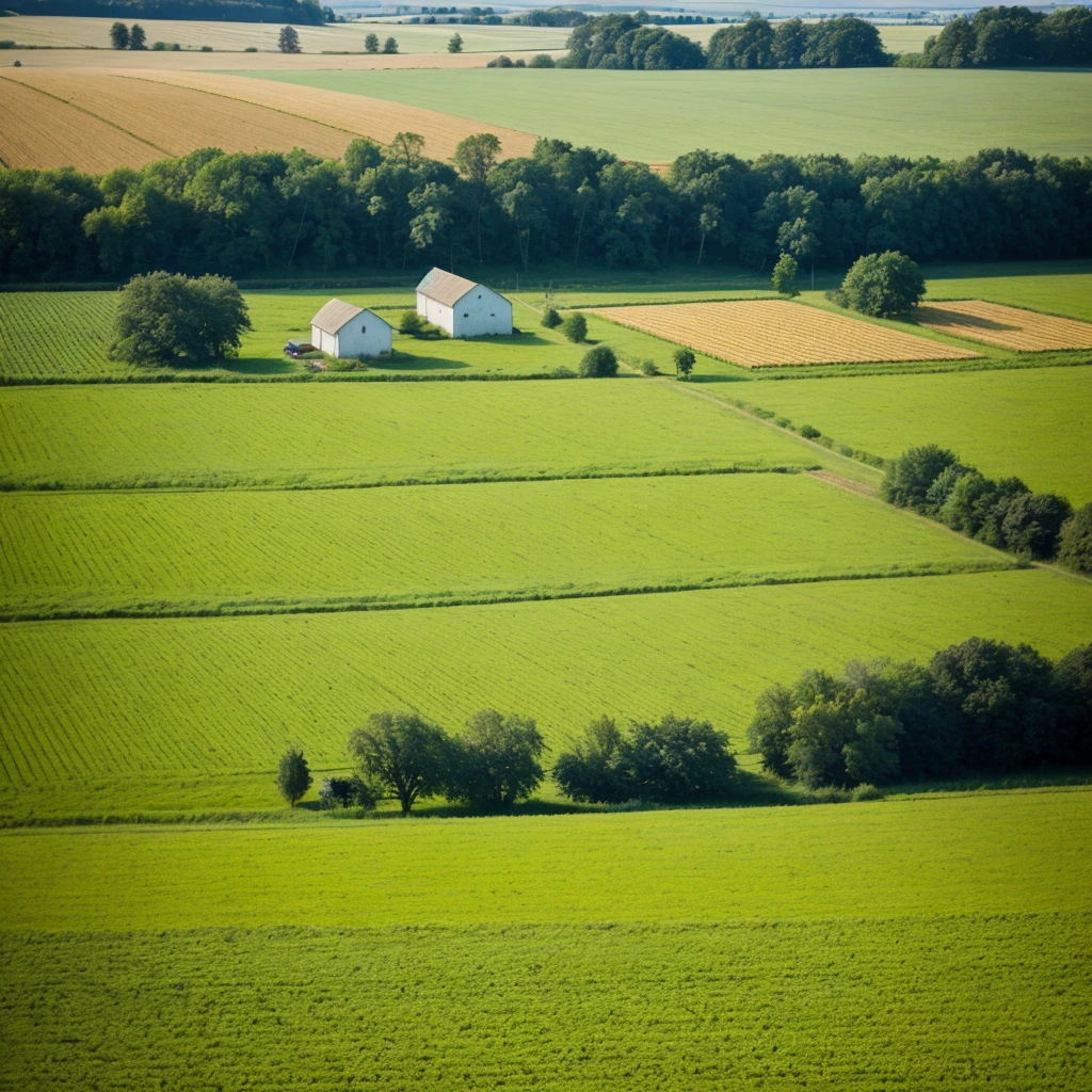 farm with day landscape where you can see a harvest