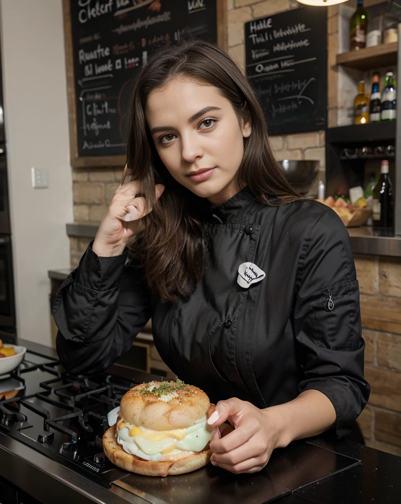 (meilleure qualité,4K,8k,haute résolution,chef-d&#39;œuvre:1.2),Ultra-détaillé,(réaliste,photoréaliste,photo-réaliste:1.37),Belle femme, 30 ans old,femme souriante,Long,ondulé,Les cheveux brun foncé,yeux marron foncé,expression heureuse,mèches de cheveux détaillées,Bonheur,atmosphère relaxante,café haut de gamme,habillé en jean,tenue stylée et moderne,coin salon confortable,meubles en bois,éclairage d&#39;ambiance agréable,grandes fenêtres en verre,les gens apprécient leur café,différents équipements de préparation du café,grains de café de haute qualité,arôme riche,grains de café fraîchement moulus,mousse délicate sur la tasse à café,café chaud et fumant,tasses à emporter,machine à café sur le comptoir,machines à expresso,musique de fond douce,ambiance vibrante et énergique,palette de couleurs chaudes,couleurs neutres avec des touches de tons terreux,éclairage chaleureux et doux,éléments de décoration élégants,peintures murales artistiques,tableau de menu magnifiquement conçu,suspendre des plantes au plafond,espace lumineux et propre,options de pâtisseries à emporter,friandises gourmandes,dessins détaillés de tasses à café,réflexions sur les tasses à café,service client sympathique et attentionné,environnement invitant et accueillant, lumière douce, meilleure qualité, UHD, détails élevés, meilleure qualité, beau visage, Long oval face, regard profond et charmant, regard profond, éclairage cinématographique, Flou de mouvement, grain de film, Très détaillé, 30 ans, cheveux ondulés naturels, yeux marron foncé, haute résolution, chef-d&#39;œuvre, meilleure qualité, Détails complexes, très détaillé, netteté, peau détaillée, réaliste skin texture, texture, Yeux détaillés, Professionnel, 4K, 85mm, faible profondeur de champ, Vision des couleurs Kodak, corps parfaitement ajusté, extrêmement détaillé, photo_\(ultra\), photoréaliste, réaliste, Post-traitement, détail maximum, rugosité, vrai vie, ultra réaliste, photoréalisme, la photographie, 8k euh, la photographie (grain d