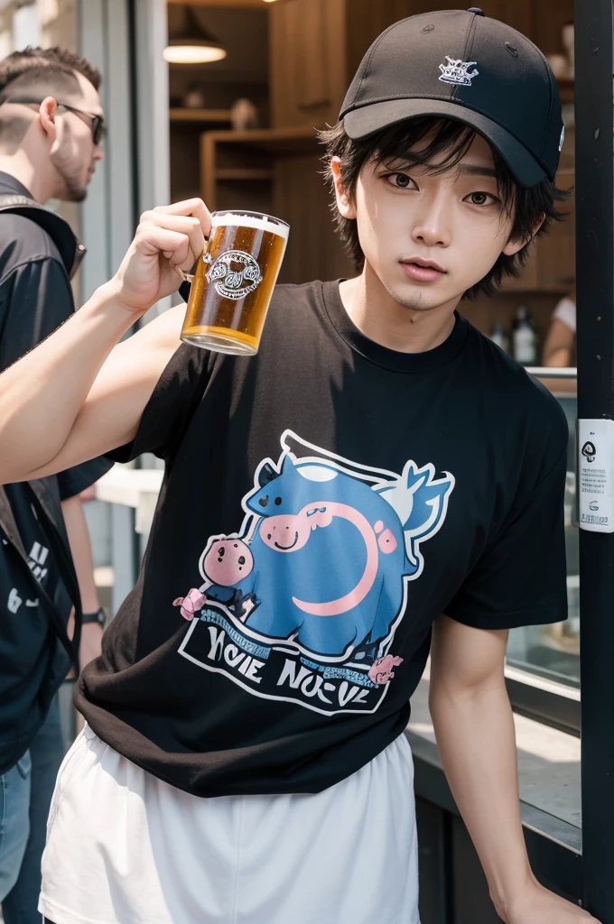 a pig with the words "7 mvp" written on a shirt, leading a pig revolution