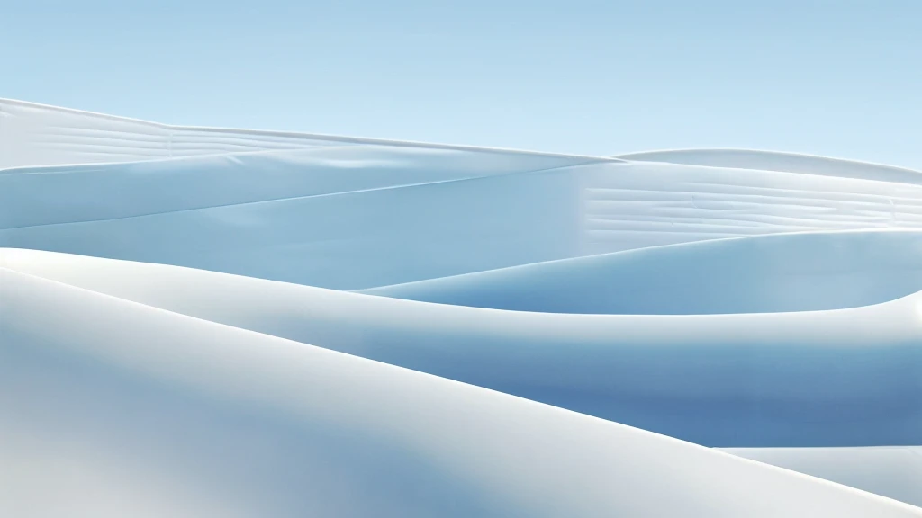 A wall composed of inflatable blocks，Front view，Realistic of a inflatable installation in the shape, white inflatable plastic film material, wrapped in a white polyester sheet. close-up，，minimalist, most best quality,32K Ultra HD, super detail, best quality, highres, high details，Top view