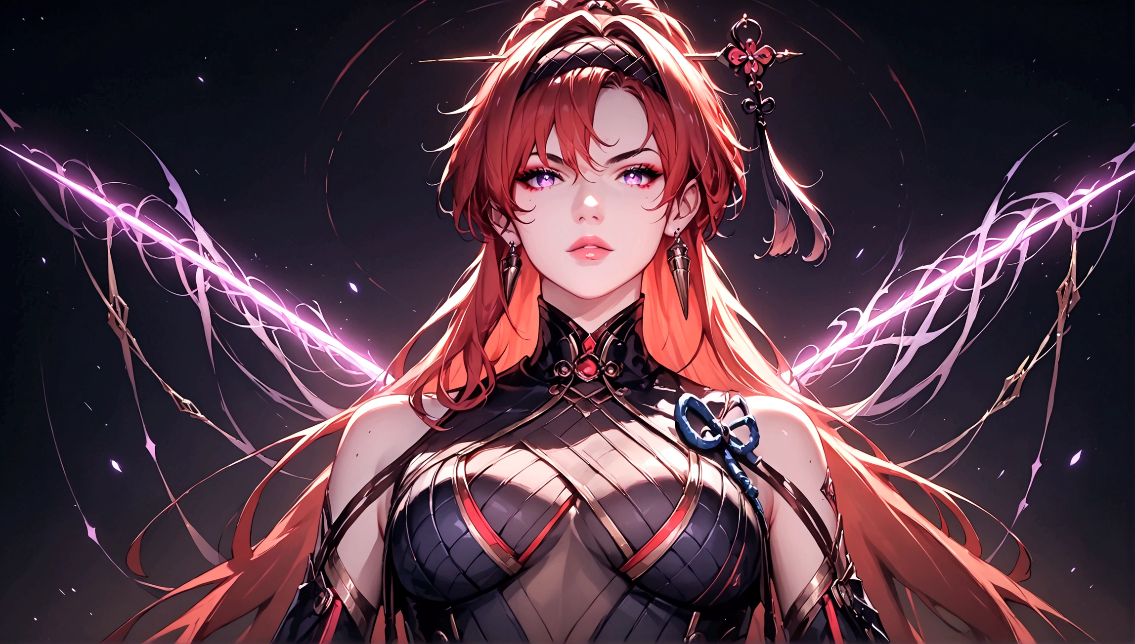 score_9, score_8_up, score_7_up, score_6_up, (masterpiece, top quality, best quality, official art, beautiful and aesthetic:1.2), centered, 1girl, y1nl1n, official_costume, dynamic action pose, close up, g0thicPXL, glowing, neon, abstract electrical background, 