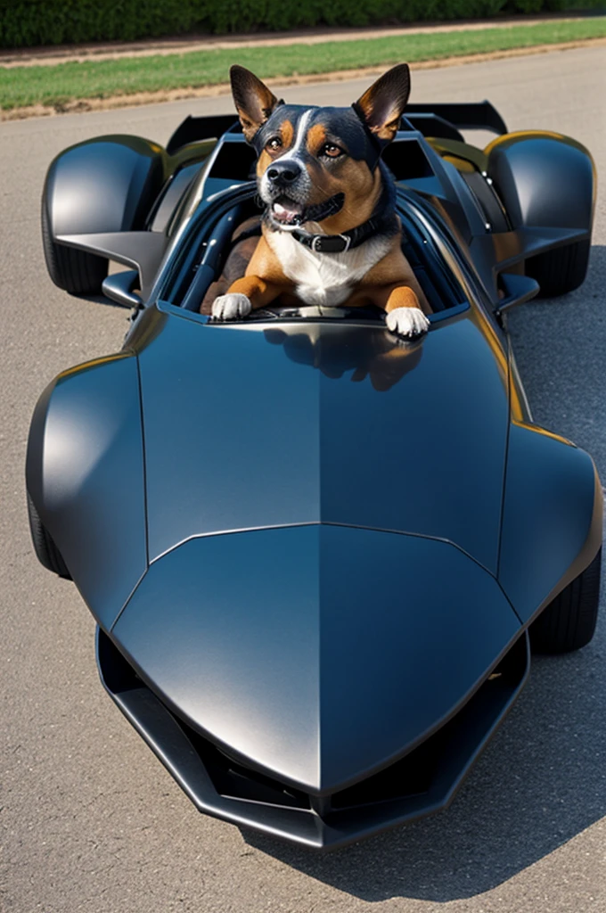 Dog-shaped Batmobile