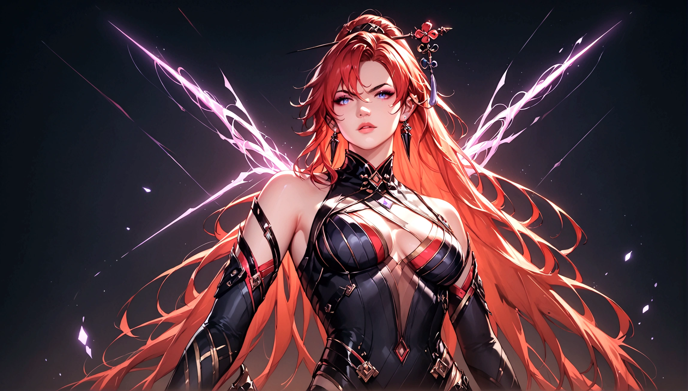 score_9, score_8_up, score_7_up, score_6_up, (masterpiece, top quality, best quality, official art, beautiful and aesthetic:1.2), centered, 1girl, y1nl1n, official_costume, dynamic action pose, close up, g0thicPXL, glowing, neon, abstract electrical background,