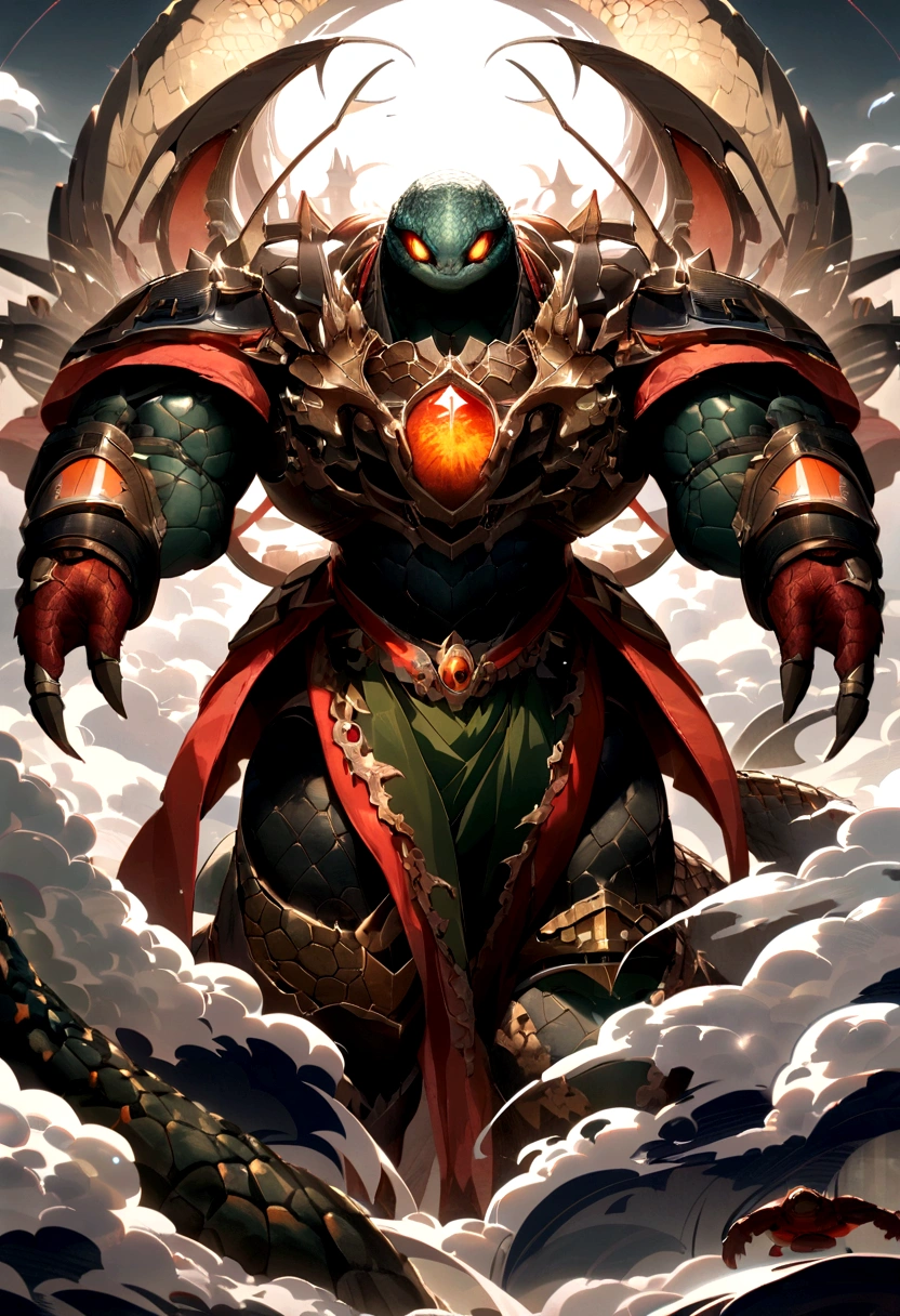 Dragon turtle,Huge, Heavy tortoiseshell shell,fire breathing dragon blended with turtle, Chinese leader,The long tail of the snake,soaring waves,China-style,oc rendered,super-fine,high qulity,8K high resolution,ultra - detailed