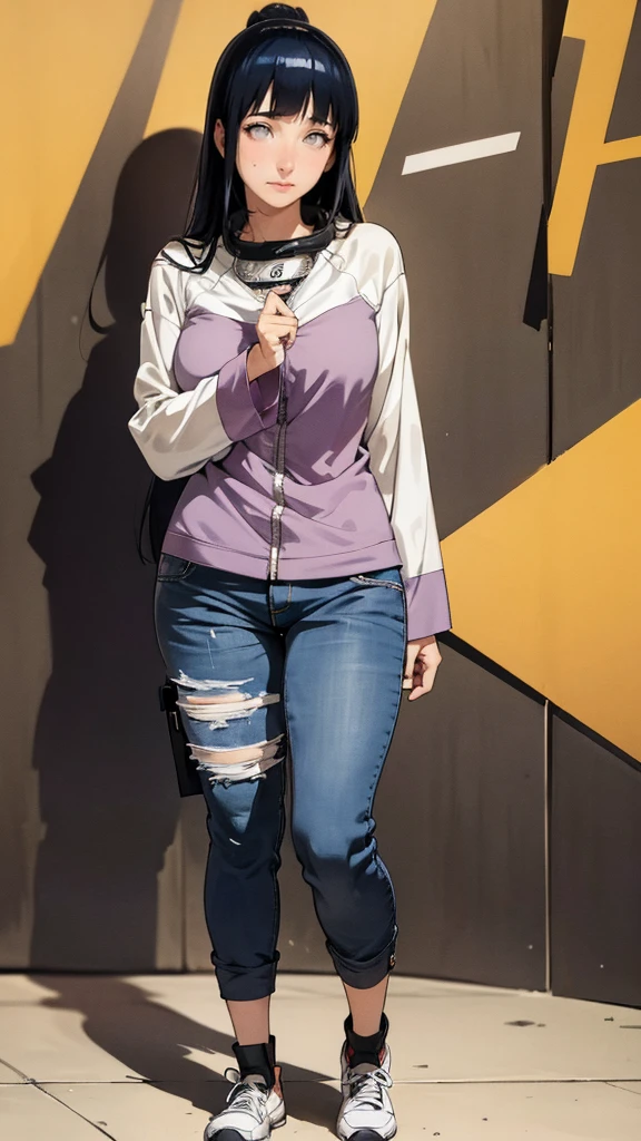 (hyuga Hinata, very sensual, with funk girl clothes, Brazilian, Rio de Janeiro, dancing funk, rolling, big-ass, legs thick, wearing jeans, wearing a mini blouse, umbigo com pirsing, sneakers Nike, big hair, Speaker behind, very realistic, extremely sexy, 8K, 8K extremamente detalhado), (an extremely delicate and beautiful), (Masterpiece artwork), (best qualityer: 1.0), (ultra highres:1.0)