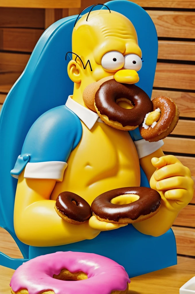 homer simpson eating donut
