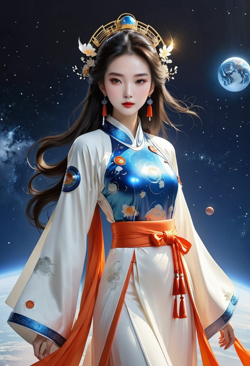 (((国潮Space suit))),Space suit:1.37,Chinese elements,Hanfu elements,(((Space suit专业性)))