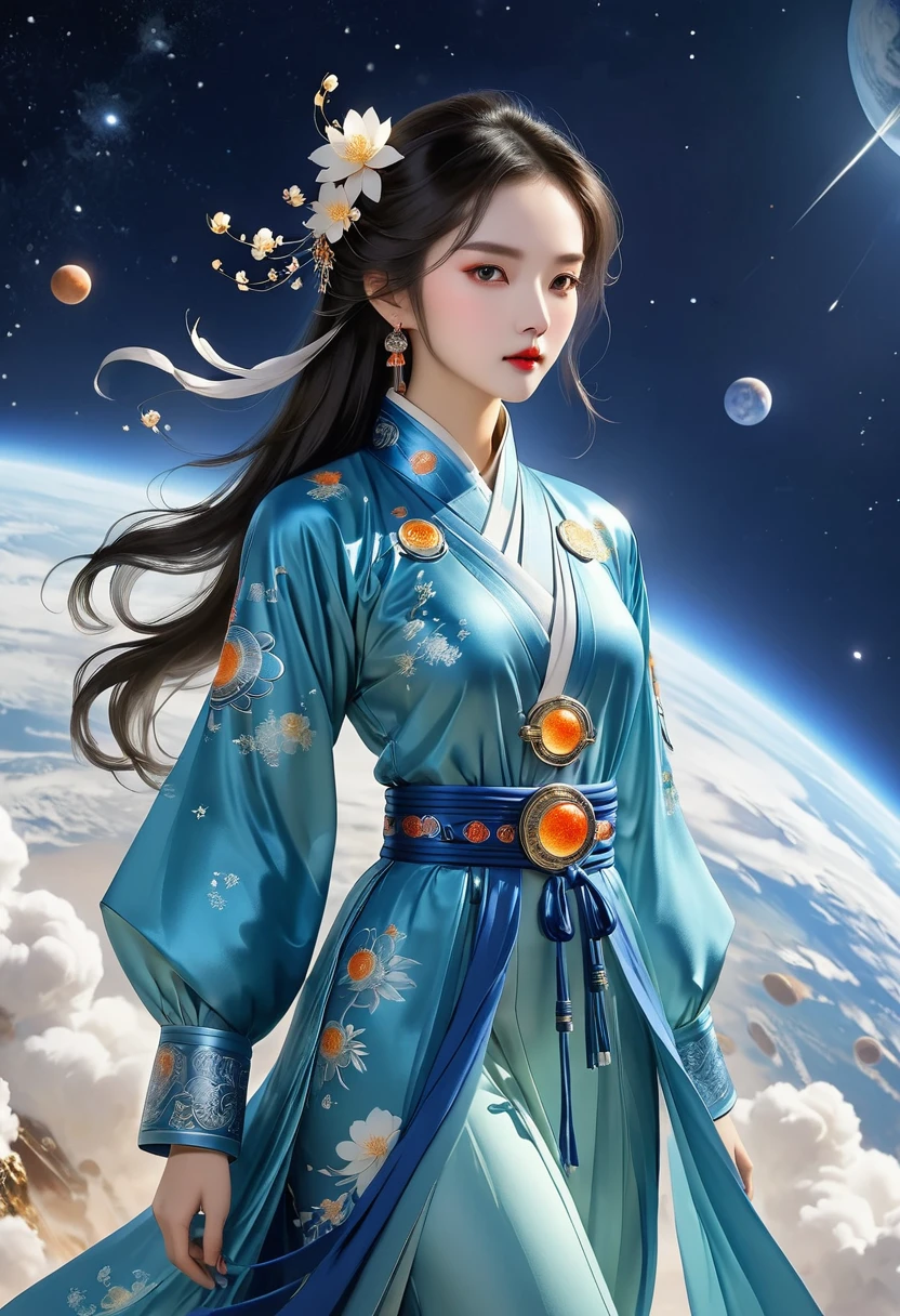 （（（国潮Space suit））），Space suit:1.37，Chinese elements，Hanfu elements，(((Space suit专业性)))