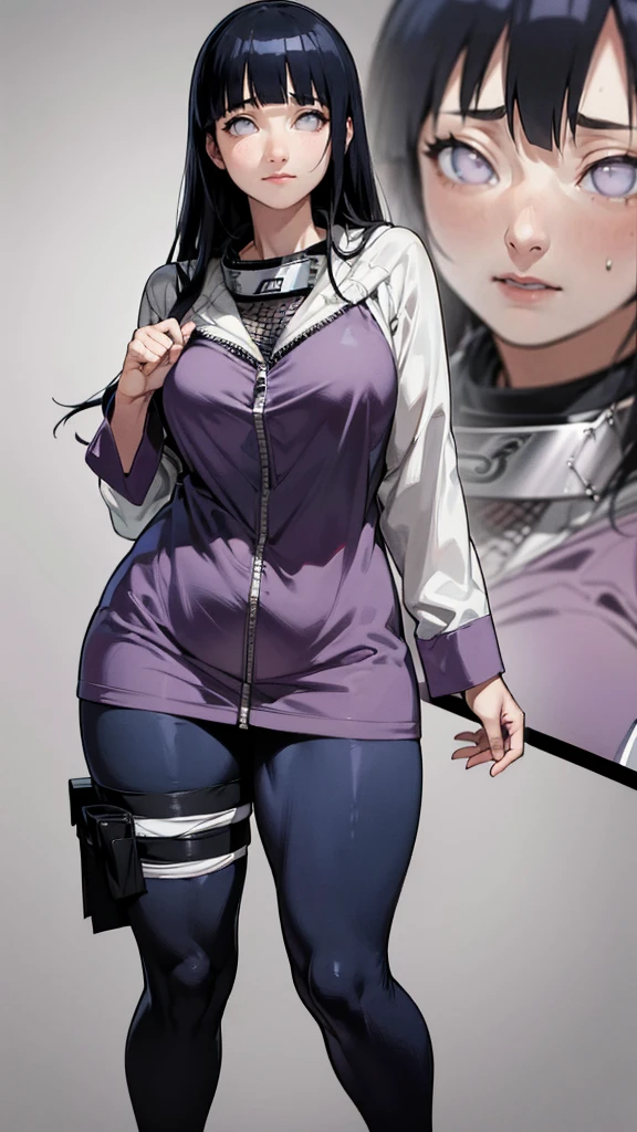 (hyuga Hinata, very sensual, with funk girl clothes, Brazilian, Rio de Janeiro, dancing funk, rolling, big-ass, legs thick, wearing black leggings, No blouse, sutiãa shows, umbigo com pirsing, sneakers Nike, big hair, Speaker behind, very realistic, extremely sexy, 8K, 8K extremamente detalhado), (an extremely delicate and beautiful), (Masterpiece artwork), (best qualityer: 1.0), (ultra highres:1.0)