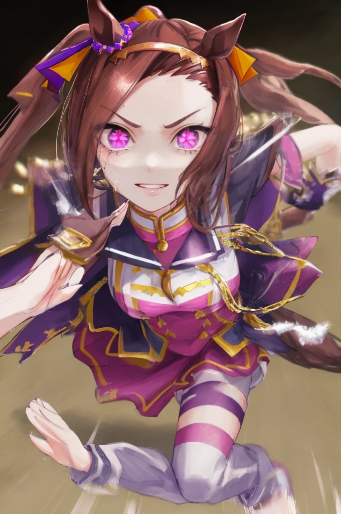 Highest Resolution,Highest quality,1People Girls,beautiful girl,Full body close-up,The body is frontal,looking at the camera,Standing posture,Crying face,Tears,Stringy saliva,Open your mouth,Sticking out tongue,Saliva,Tears overflow,Dripping a lot of saliva,Drooling,Dimly lit room,Orange lighting,,Purple Chinese Dress,Muscle Exposure,Bun Hair,