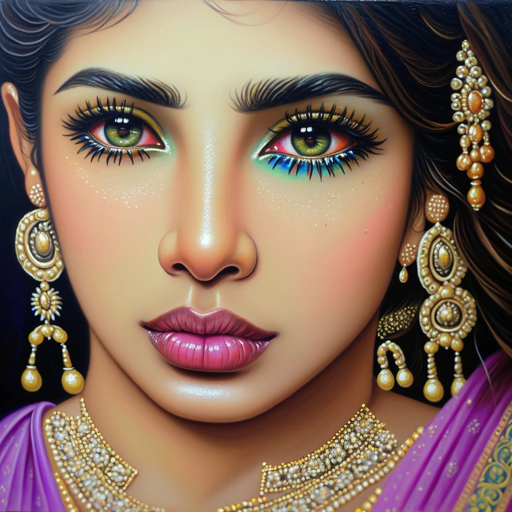 priyanka chopra, beautiful detailed eyes, beautiful detailed lips, extremely detailed eyes and face, long eyelashes, female portrait, oil painting, intricate details, realistic, photorealistic, photo-realistic:1.37, masterpiece:1.2, ultra-detailed, vivid colors, dramatic lighting, cinematic, elegant, serene