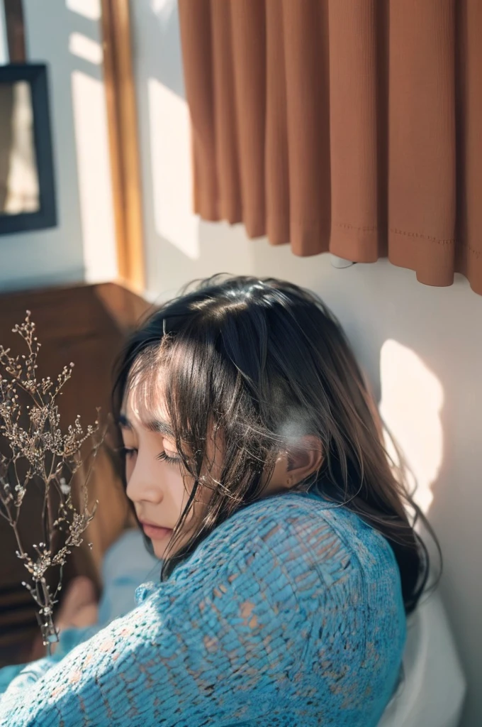 Cute Japanese Women Photos, Woman, 20-year-old, Beautiful and perfect face, brown, Beautiful Face, thin: 1.2,Dressed, (photo Realistic:1.4), (hyper Realistic:1.4), (Realistic:1.3),
(Smoother lighting:1.05), (Improving the quality of cinema lighting:0.9), 32k,
1 Girl,20-year-oldの女の子, Realistic lighting, Backlight, The light shines on your face, Ray Tracing, (Bright light:1.2), (Improvement of quality:1.4),
(Highest quality Realistic textured skin:1.4), Fine grain, Detailed face,
(tired, Sleepy and happy), (smile:0), Face close-up, T-Shirts,
(Enhances the body line:1.1), (Enhances the beauty of skin texture:1.1)