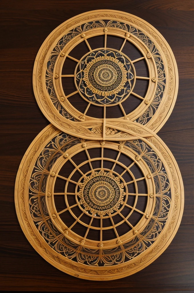 Make a mandala that has rotation, translation, axial symmetry and central symmetry