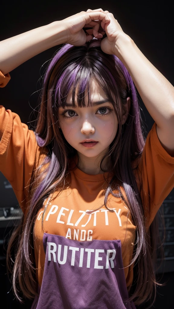 Bring creativity that encourages fun, passion and orange and purple colors and that has letters that say: Ruizter.