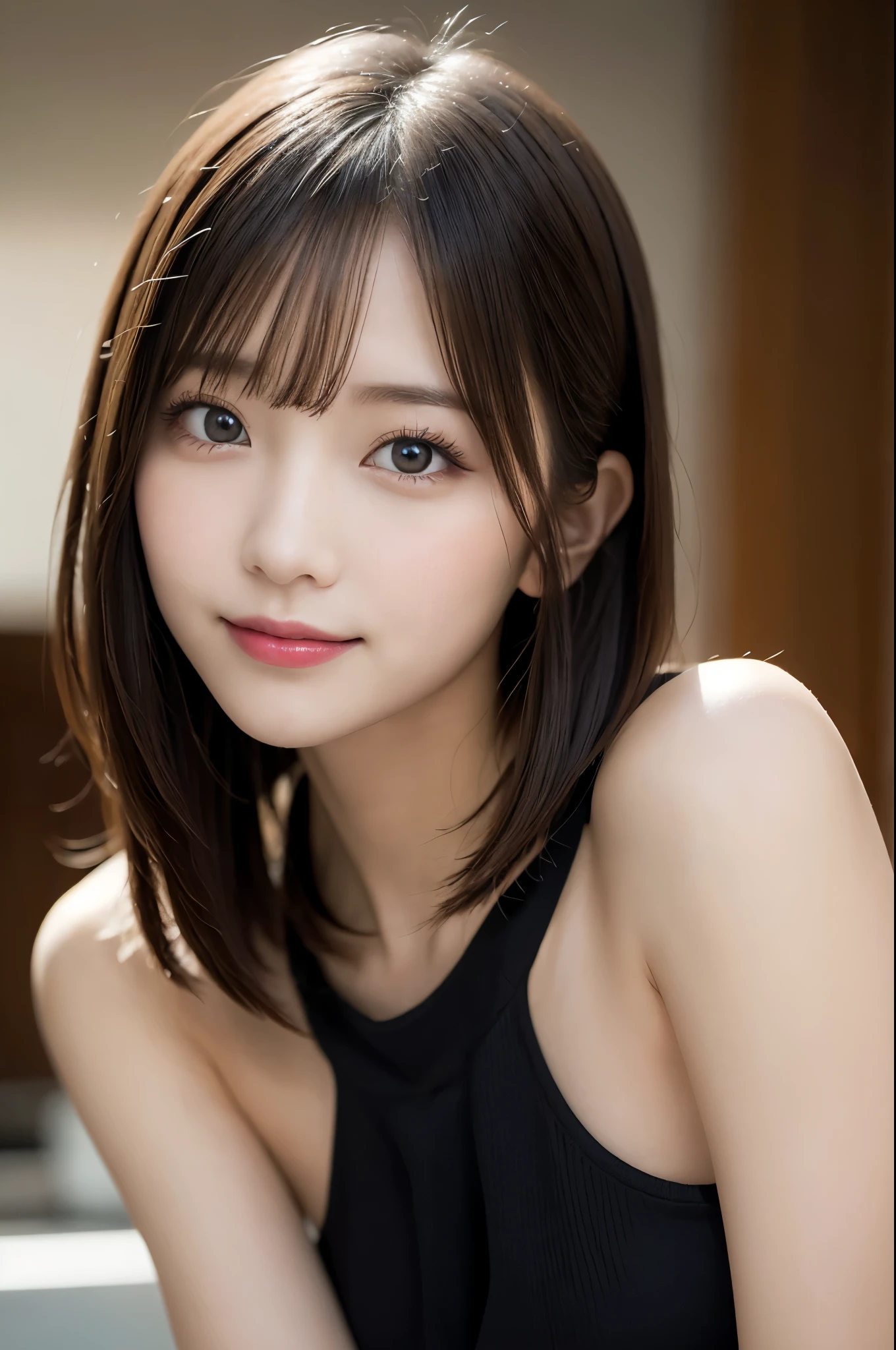 Tabletop, Highest quality, shape, Very detailed, finely, High resolution, 8k wallpaper, 完璧なダイナミックな構shape, Beautiful and exquisite,ランダムなcute髪,,Natural color lip, Bold sexy pose,smile、20-year-old girl、cute、Looking into the camera,Always blur the background,Perfect and beautiful face,Slim face and figure,Big eyes、Putting on gal makeup,Small face,Shooting from below、smile,Blurred Background,Elegant feminine face、Cyberpunk Fashion、Change pose randomly、Randomly change the shooting angle and position、smile、Top to bottom々Shoot from the right angle and direction、Sexy Face、Tight waist