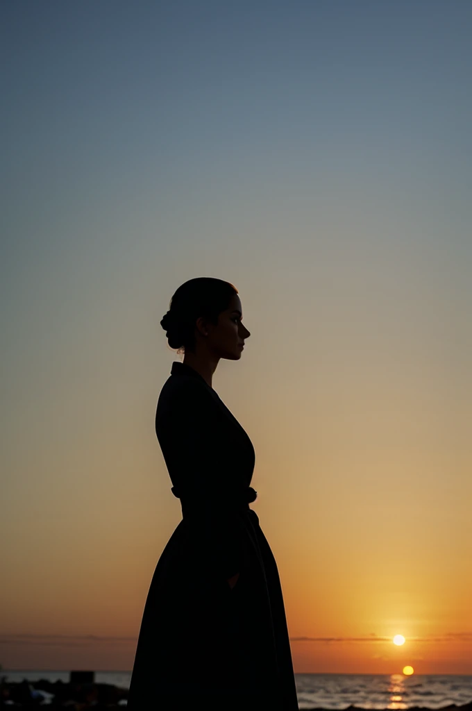 Photo of the silhouette of a woman in a super realistic akberca
