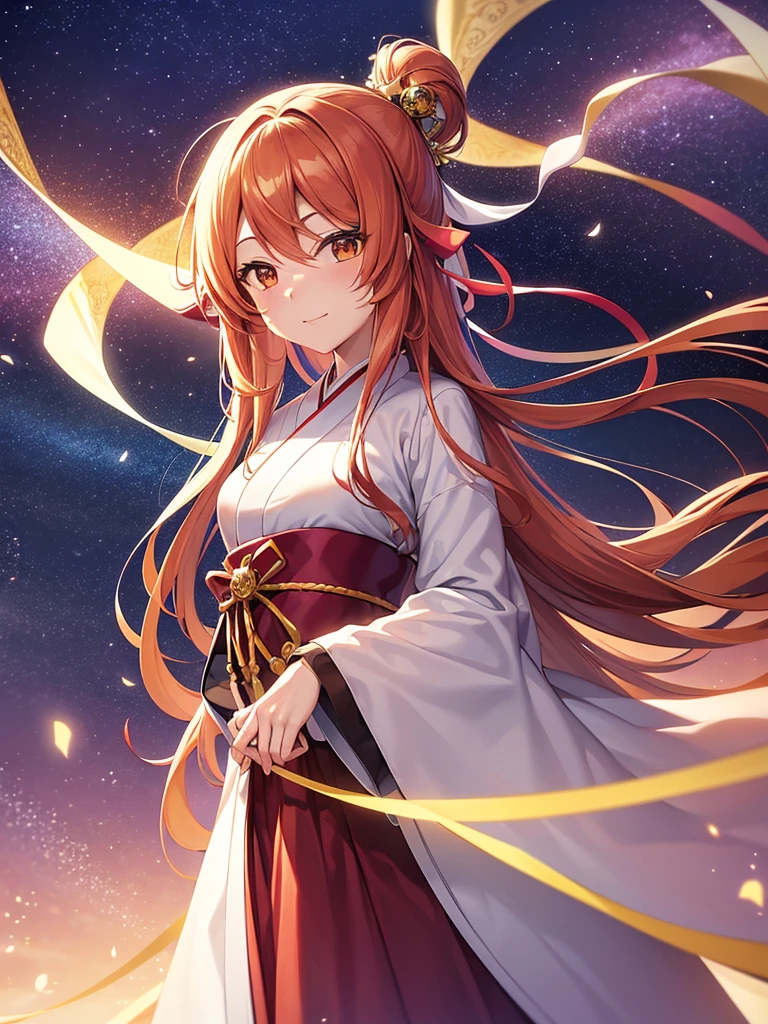 Masterpiece, Orihime (Hanfu,extreme beauty, cute),Hikoboshi(Hanfu,handsome, cool), Tanabata, background Milky Way, star-filled sky. shining stars, twinkling stars, summer triangle (Orihime star, Hikoboshi, star Choboshi) Bright stars, beautiful stars, starry sky, spectacular scenery} Orihime andHikoboshi face eachother and are happyto be reunited.