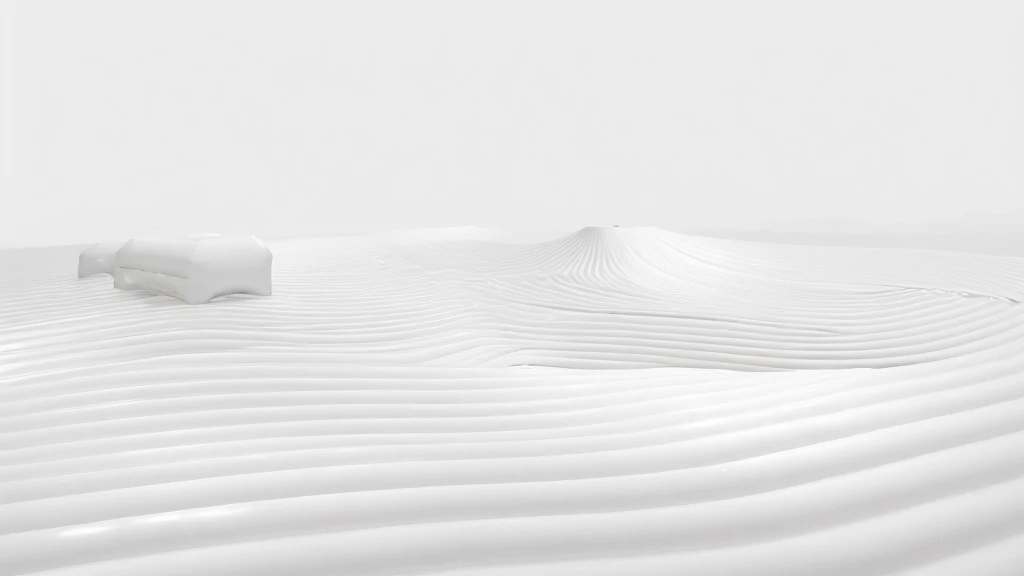  inflatable blocks，Front view，Realistic of a inflatable installation in the shape, white inflatable plastic film material, wrapped in a white polyester sheet. ，minimalist, most best quality,32K Ultra HD, super detail, best quality, highres, high details