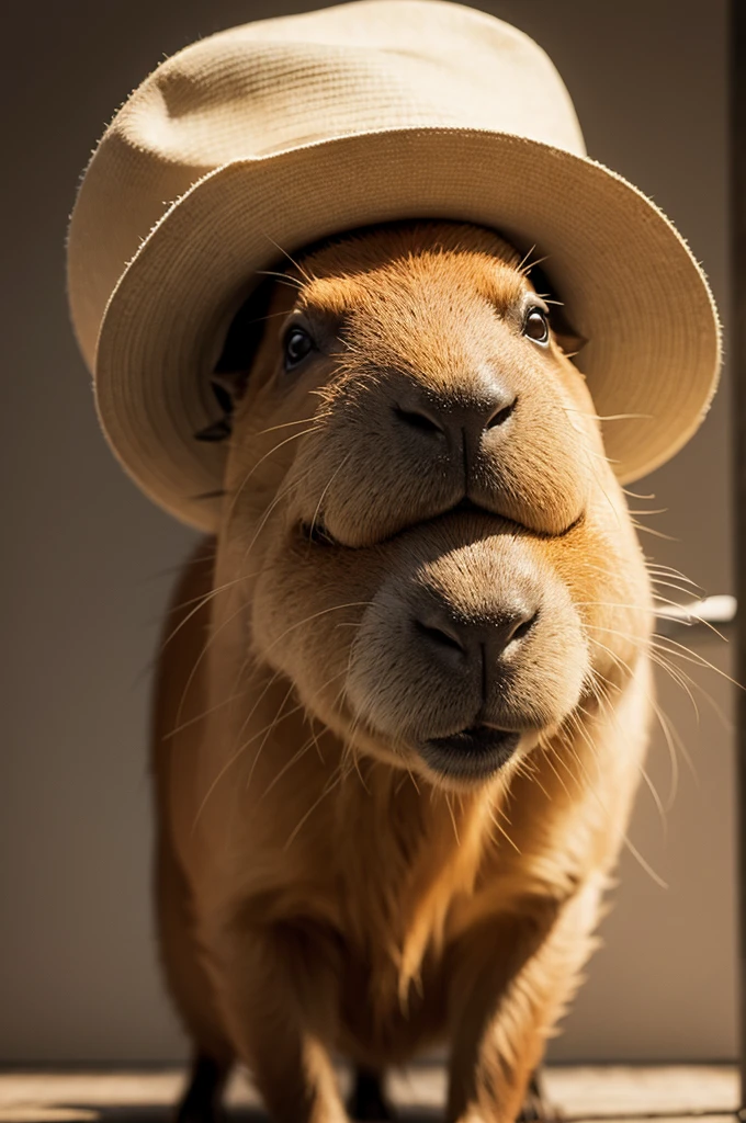 A capybara in a hat