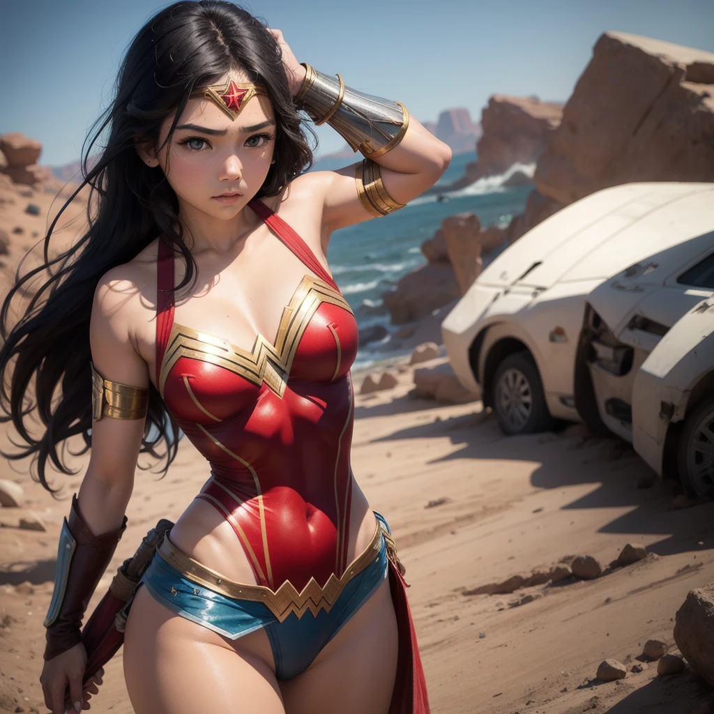 Girl, 12, Navajo, Wonder Woman Outfit, Leotard