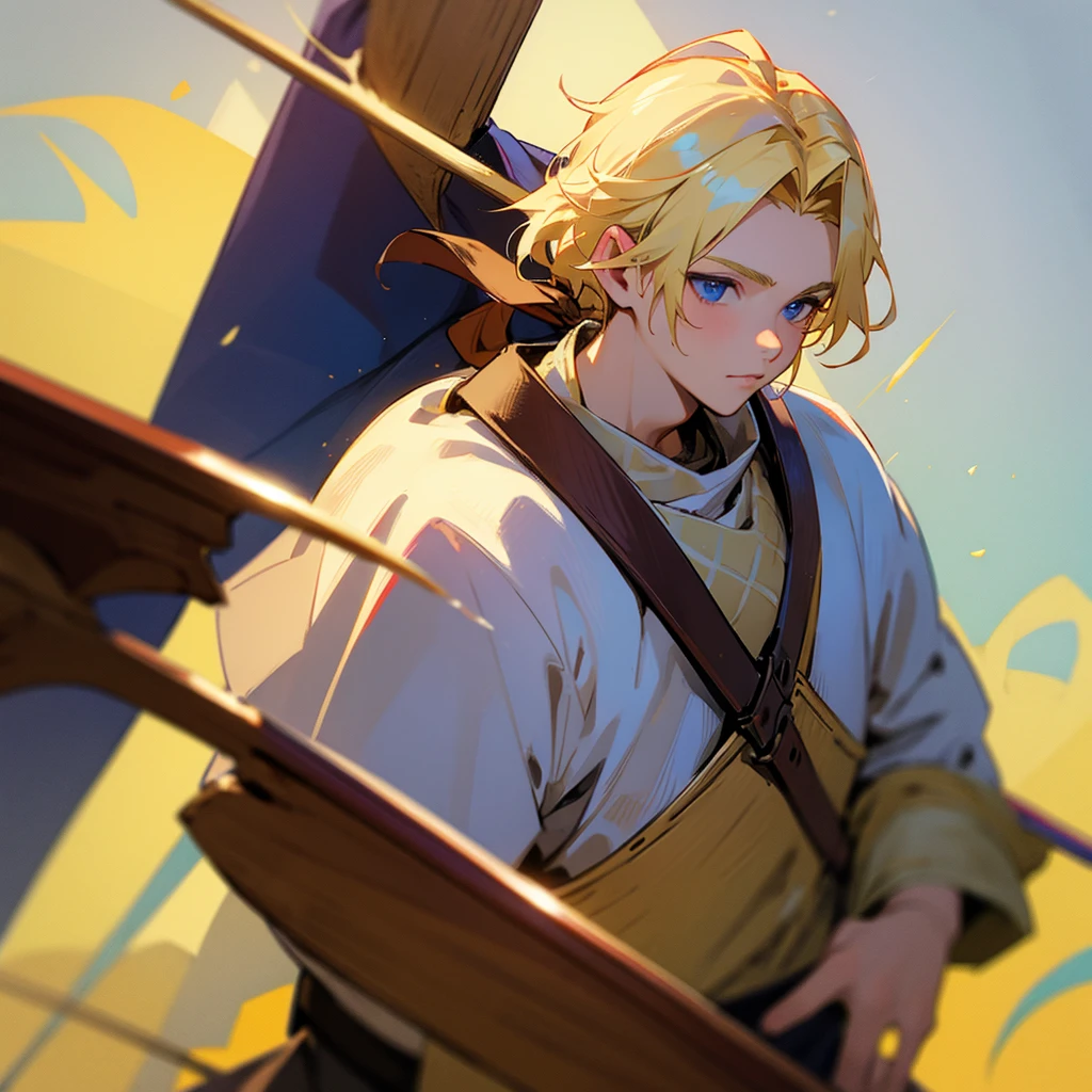 Young Viking with blond hair 