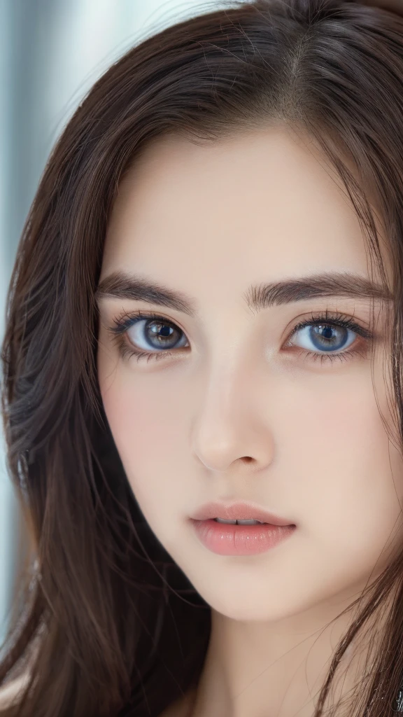 (((32k,high details,high detail、masterpiece,attention to detail,alone))),Raw photo & realistic atmosphere,beautiful dark blue eyes,detailed mouth,glossy lips,thin eyebrows,fine eyes、Soft white skin that shines in every detail、Her deep black eyes are very beautiful,lip details、very beautiful face,very well-shaped face、lifelike face,shining beautiful lips,beautiful eyebrows,infinite reality, Realistic young gravure idol,she'she'she'she'she'she'very cute woman , young gravure idol, young gravure idol, Very beautiful and cute 22 years old beautiful girl,incredibly beautiful and classy,22 years old beautiful girl,natural soft light,(shiny hair,,Beautiful and kind eyes:1.5),gentle smile,well-shaped chest,medium long hair,tie hair,beautiful posture,no makeup,think ahead,whole body,Ocean,Near the Ocean,
