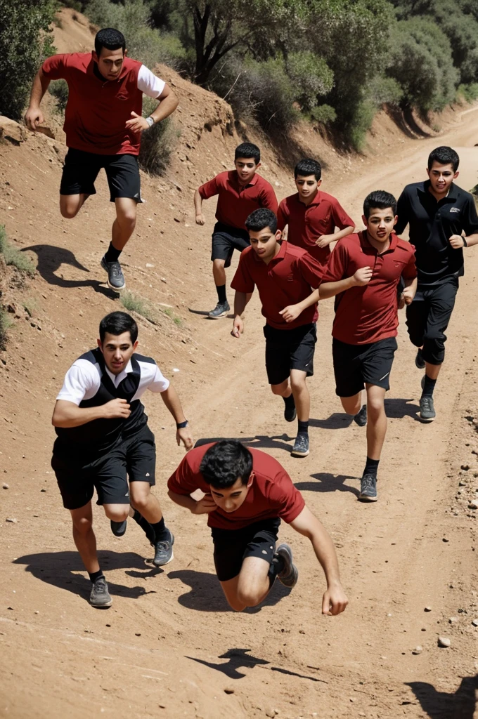 Jew chasing 5 boys