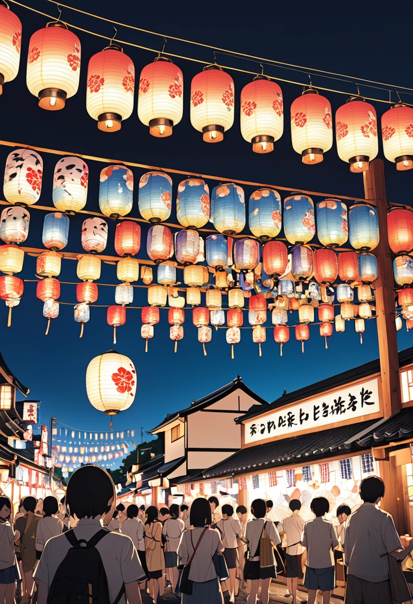 Japan　Kawagoe　Summer festival　Bon dance　scaffold　Cool down　Japan風　Lantern