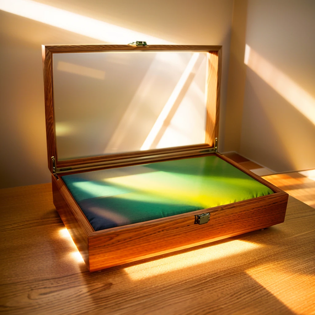 In this cozy room,A ray of sunlight shone on the table through the half-drawn curtains,Let the wood grain on the watch storage case shine with a faint sheen。There is a calm and serene atmosphere in the surrounding air。Several still lifes hang on the walls of the room,It adds a touch of elegance to the space。And on the other side of the room,A half-open window lets the breeze blow in,The pages on the small desk by the window flipped in the wind,This quiet scene gives a sense of tranquility and comfort。