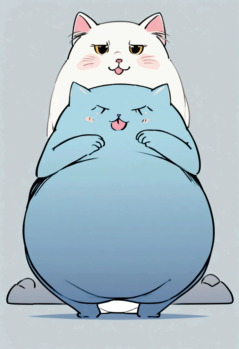 Fat cat、Sitting like a human