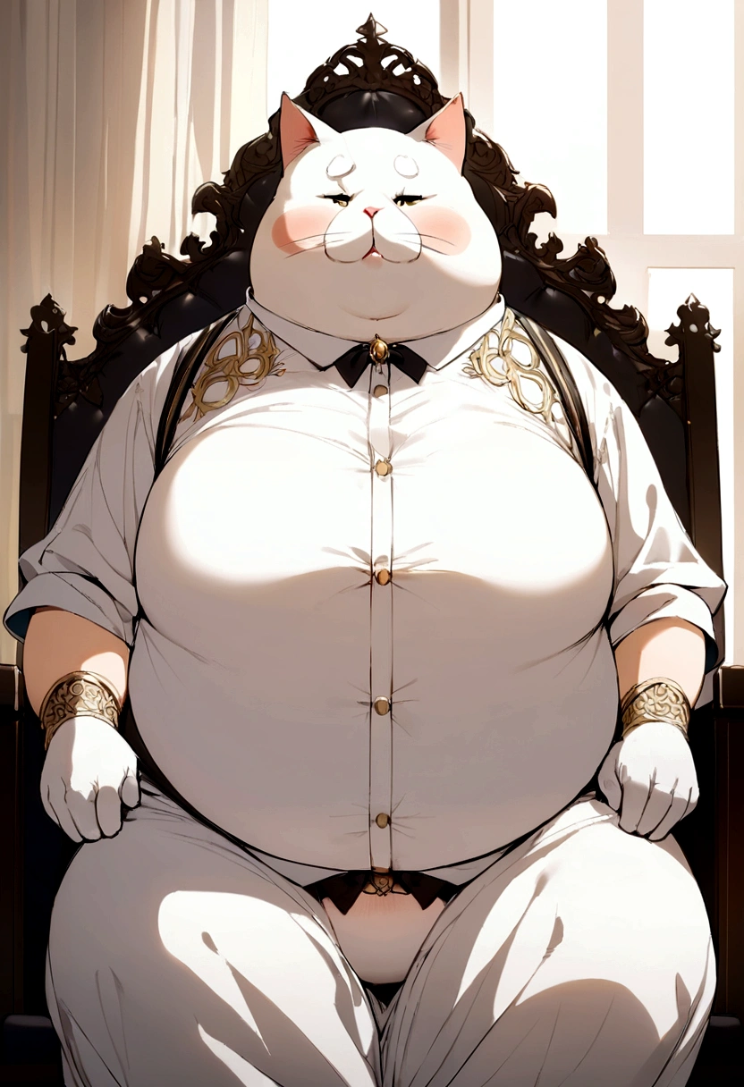 Fat cat、Sitting like a human