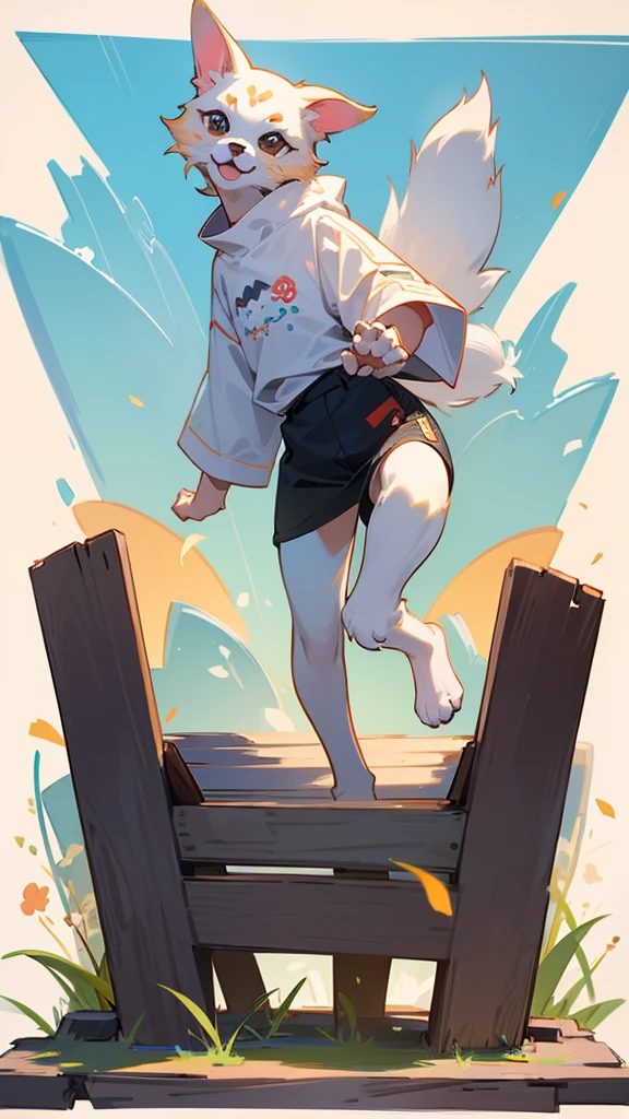 dog、cute、Standing on hind legs、Front facing、Pets