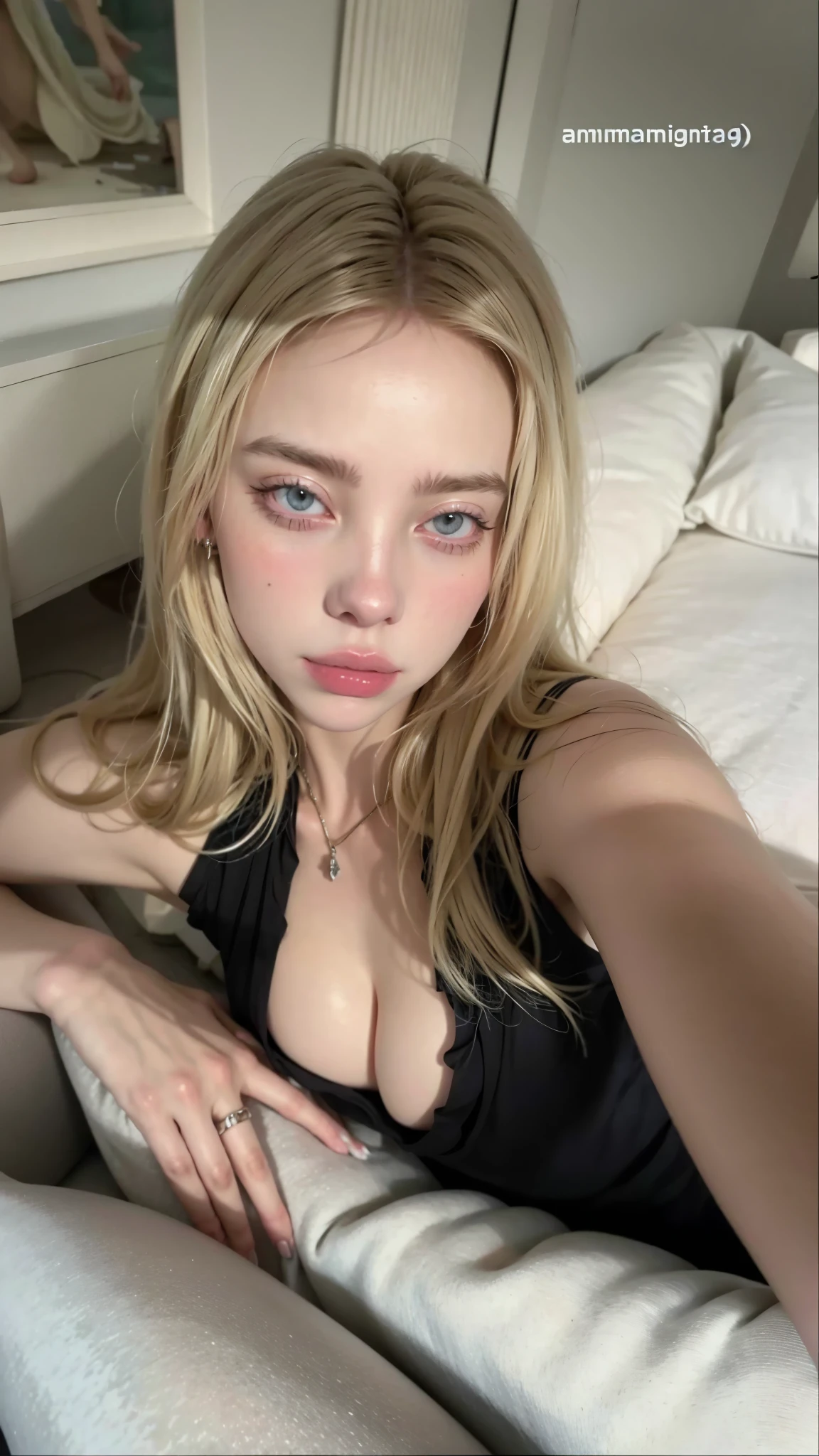 blonde woman with long hair and piercings posing for a photo, with white long hair, with long white hair, perfect white haired girl, ava max, tifa lockhart with white hair, pale porcelain white skin, anime girl in real life,  with white hair, extremely light blonde hair, very light blonde hair, with long blonde hair, her hair is white