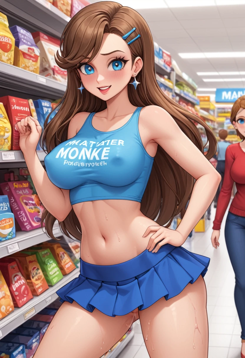 A most Beauty mother-in-law tiny height, , shopping Supermarket brown Hair long hair girly hairpin White knitted crop top ((Mother and kiddaughter have the most beautiful breasts)), micromini skirt squat, broken home, gangs, (masterpiece), best quality, expressive eyes, perfect face, the tearing of clothes of the daughter, many lewd kids, unclad, skirt lifted, (red bottom), pinned down, puffy nips, damsel in distress, ((cute body)), (leg spread open),ryona, short, slap mark, dripping, spurting, fight