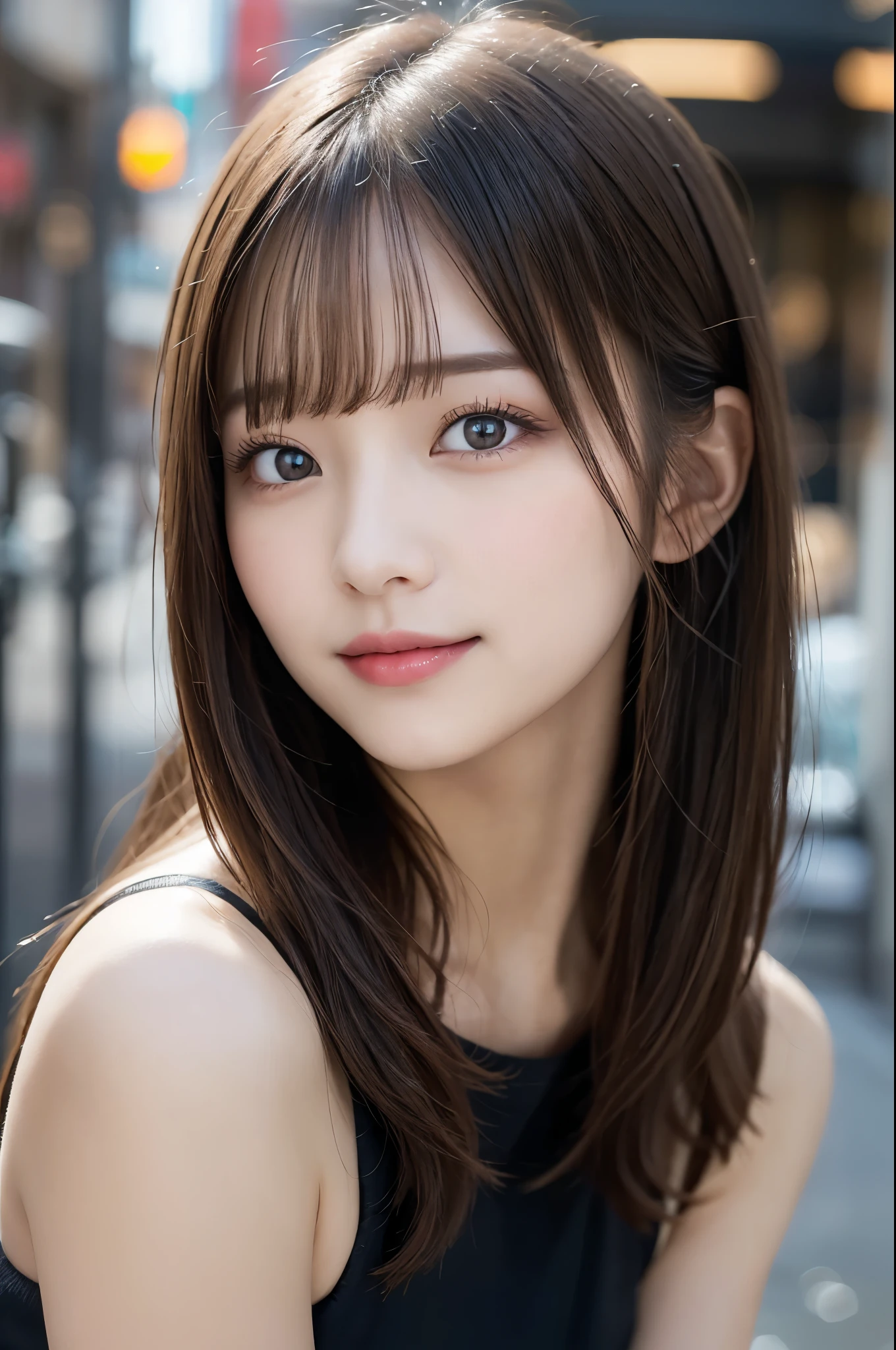 Tabletop, Highest quality, shape, Very detailed, finely, High resolution, 8k wallpaper, 完璧なダイナミックな構shape, Beautiful and detailed, Tokyo Trends春ファッション,Tokyo Trends&Random cute hairstyles, Small breasts, Natural color lip, Random sexy poses,Cute Smile,Metropolis、20-year-old girl、Beautiful and dense face、Perfect and beautiful face,Big eyes、Beautiful and elaborate face、Perfect and beautiful double eyelids、Blur the background、Perfect and beautiful face、Feminine poses