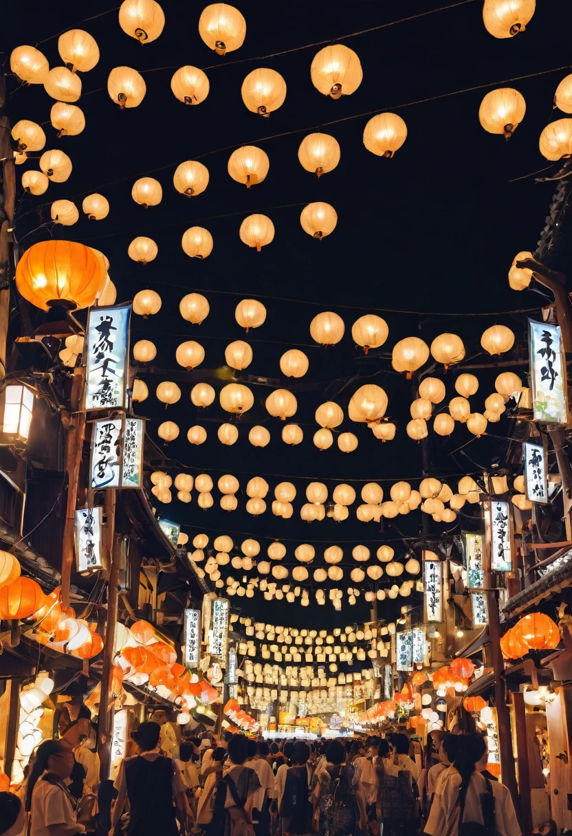 Japan　Kawagoe　Summer festival　Bon dance　scaffold　Cool down　Japan風　Lantern