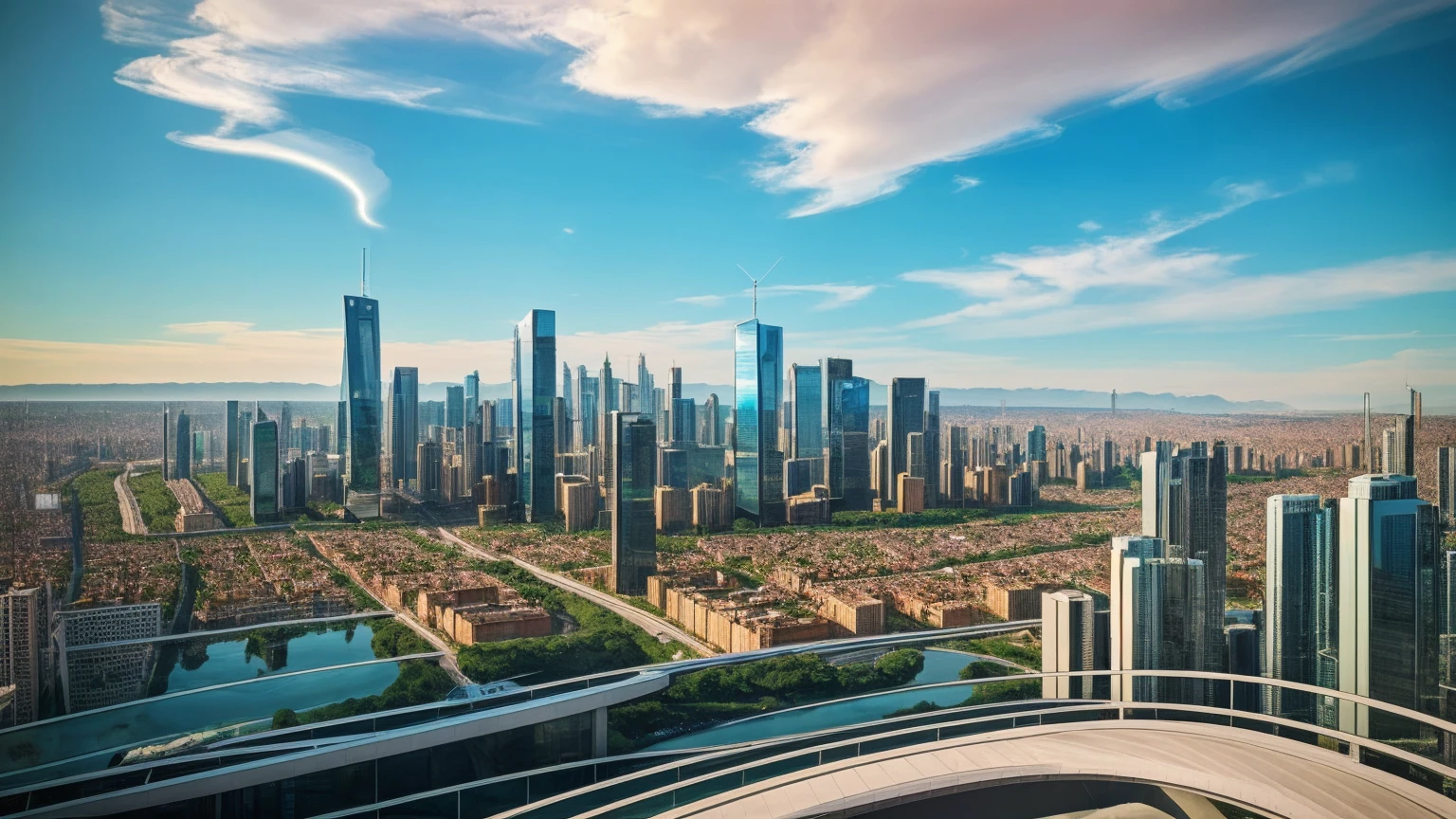 (Best quality,4K,8K,A high resolution,Masterpiece:1.2),Ultra-detailed,(Realistic,Photorealistic,photo-realistic:1.37),Futuristic floating city,Futuristic technology,Huge urban high-tech tablet platform,Airship,Floating in the sky,Futuristic city,Small airships around,High-tech hemispherical platform,Colorful lights,Advanced architecture,modernn architecture,skyscrapper,Access the cloud,Scenic beauty,view over city,Impressive design,Blend seamlessly with nature,energetic and vibrant atmosphere,Futuristic transportation system,Parking is suspended,Transparent path,Lush greenery,Sky gardens,cascading waterfalls,Magnificent skyline,reflections on the water,Sparkling river,Architectural innovation,futuristic skyscrapers,Transparent dome,The shape of the building is unusual,Elevated walkway,Impressive skyline,Glowing lights,Futuristic technology,Minimalist design,Scenic spots,Panoramic view,Cloud Piercing Tower,Vibrant colors,epic sunrise,epic sunset,Dazzling light display,magical ambiance,The future city,Urban Utopia,LuxuryLifestyle,Innovative energy,sustainable development,Smart city technology,Advanced infrastructure,Tranquil atmosphere,Nature and technology live in harmony,Awesome cityscape,Unprecedented urban planning,Architecture connects seamlessly with nature,High-tech metropolis,A cutting-edge engineering marvel,The future of urban living,Visionary architectural concept,Energy-efficient buildings,Harmony with the environment,A city floating above the clouds,Utopian dreams become reality,The possibilities are endless,State-of-the-art transportation network,Green energy integration,Innovative materials,Impressive holographic display,Advanced communication system,Breathtaking aerial view,Quiet and peaceful environment,Modernist aesthetics,Ethereal beauty